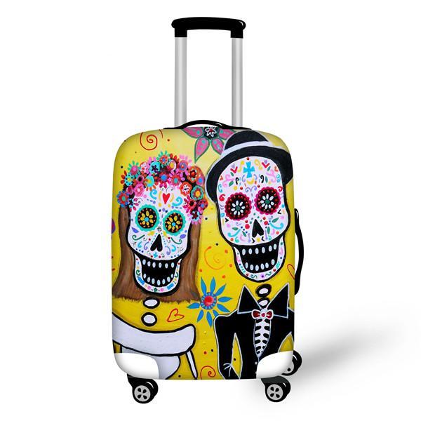 Luggage Cover 3D Vintage Sugar Skull Roses Travel Accessories for 18''-30'' Travel Case Suitcase Protective Cover