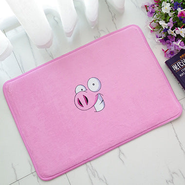 Creative Cute Skull Flannel Water Absorbent Floor Mats For Kitchen Outdoor Front Door Carpet