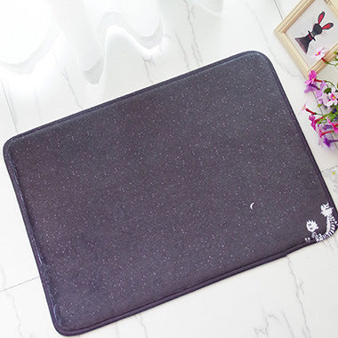 Creative Cute Skull Flannel Water Absorbent Floor Mats For Kitchen Outdoor Front Door Carpet
