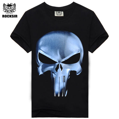 3d Printed Skull Gun T Shirt Men Cotton Men's Wear Casual Famous Brand Men Shirt