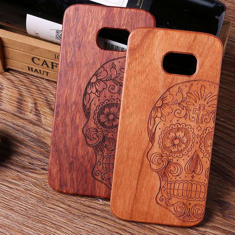 Indian Mandala Elephant Tribal Skull Cat Owl Wood Case