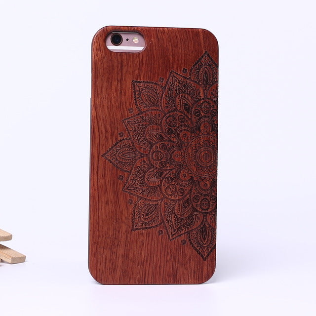 Indian Mandala Elephant Tribal Skull Cat Owl Wood Case