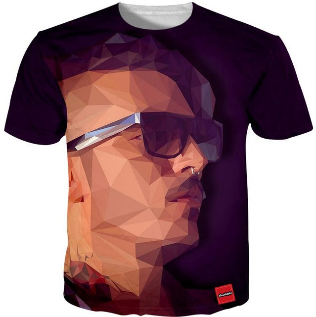 Cloudstyle Hot Black T-Shirt Male Make Clothing sexy punk rock 3D Skull