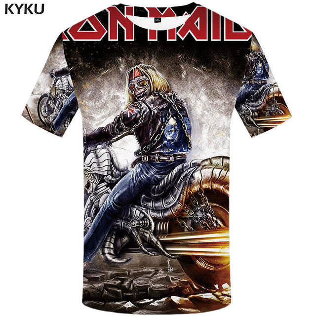 Tshirt Gothic shirts Punk Tee vintage rock t shirts 3d t-shirt anime male styles
