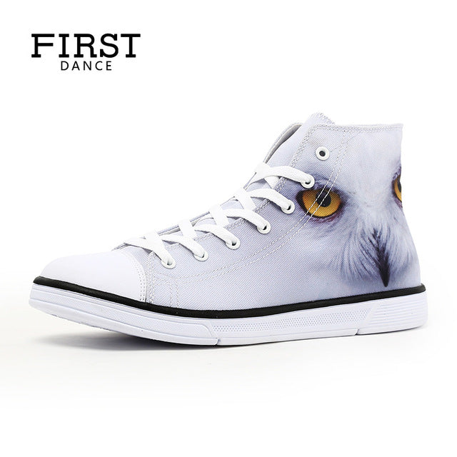 Fashion Punk Skull Classic Canvas Shoes Men High Top Hip Hop Shoes Skeleton Canvas 3D