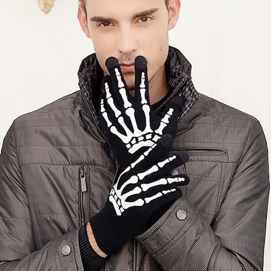 Claw Glovesplastic Knitted Wool Ghost Bone Gloves Men Women Halloween Party