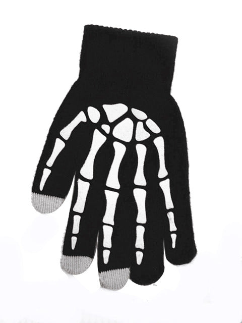 Claw Glovesplastic Knitted Wool Ghost Bone Gloves Men Women Halloween Party