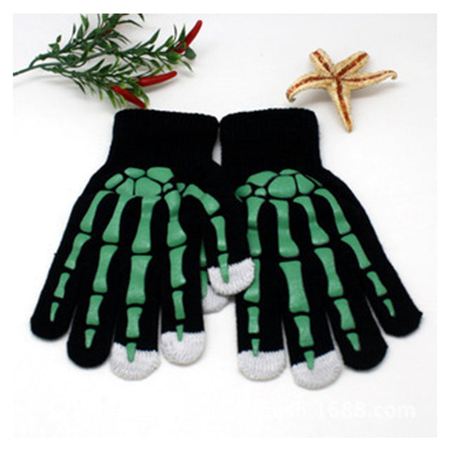 Claw Glovesplastic Knitted Wool Ghost Bone Gloves Men Women Halloween Party