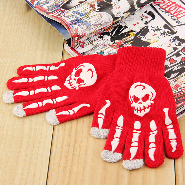 Claw Glovesplastic Knitted Wool Ghost Bone Gloves Men Women Halloween Party