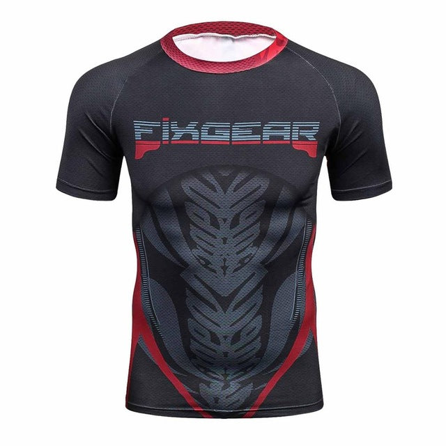 3D compression shirt fitness tights T-shirt crossfit quick dry t shirt Men Summer Cool Tees