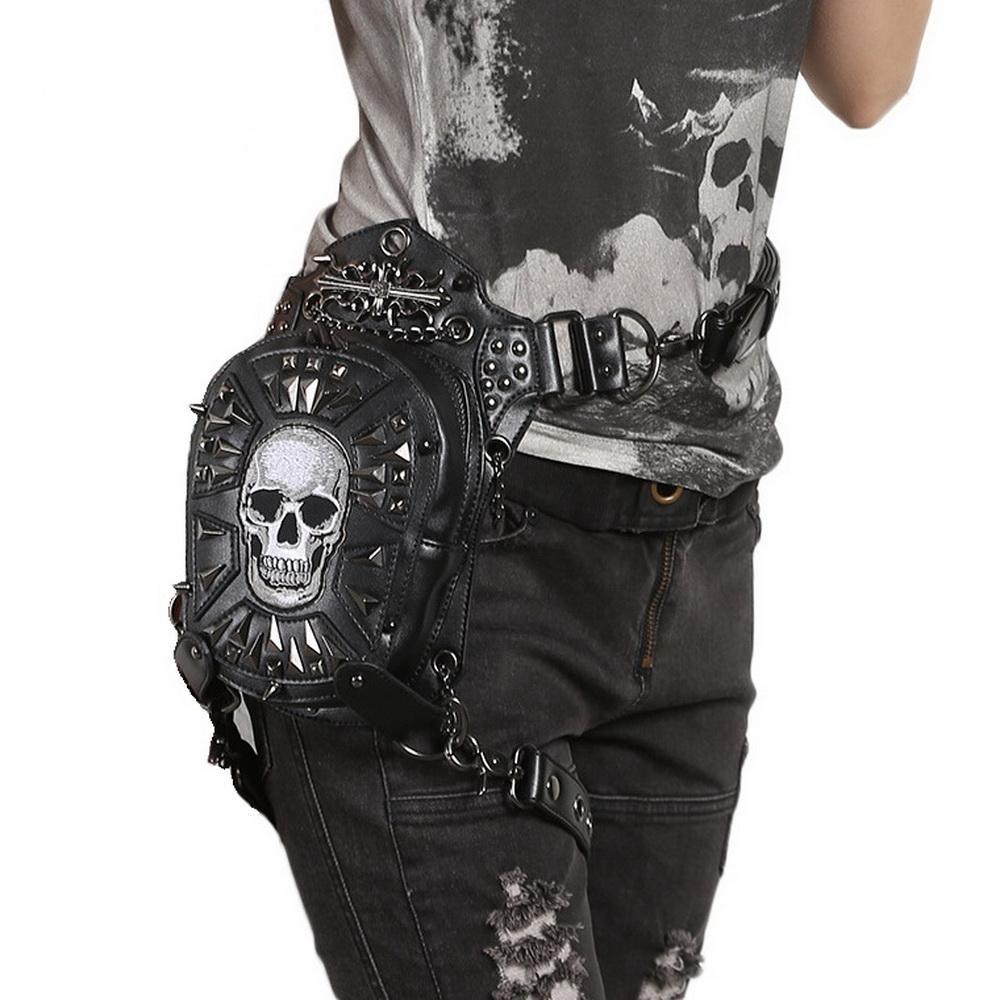 Fashion Motorcycle Women Messenger Bag Gothic Steampunk Retro Rock Crossbody Bag