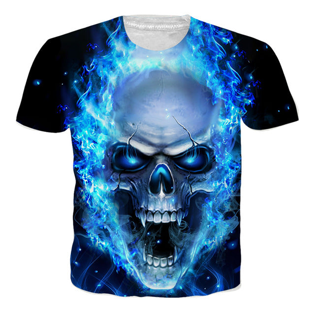 Gothic shirts Punk Tee vintage rock t shirts 3d t-shirt anime male styles
