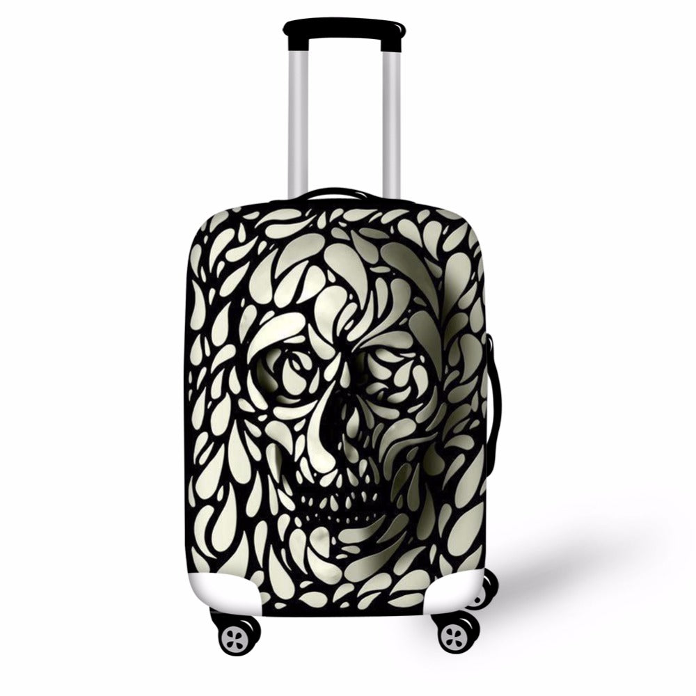 3D Punk Skull Head Printed Luggage Waterproof Covers
