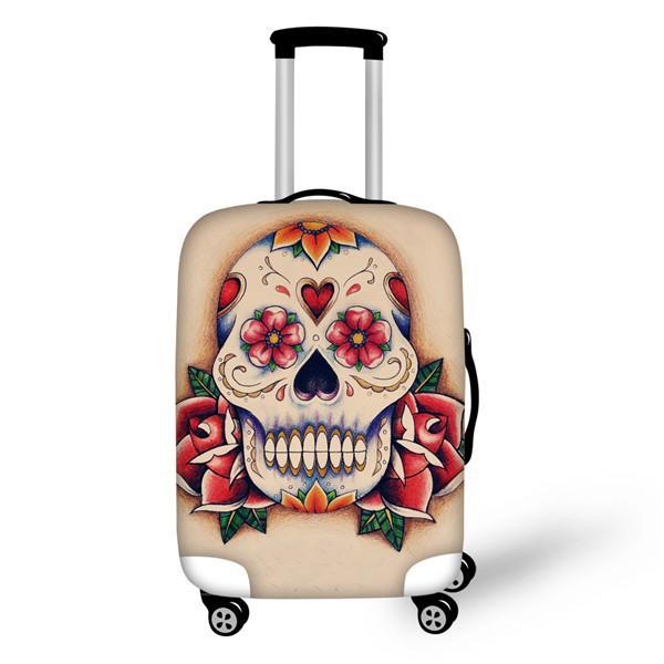 3D Punk Skull Head Printed Luggage Waterproof Covers
