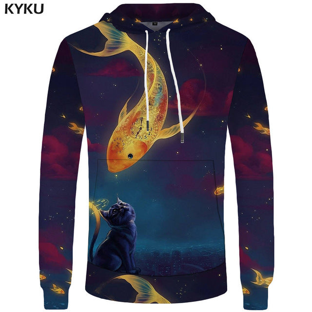 Punk Sweatshirts Male Gothic 3d hoodie Men Cool Hoodie Anime Hoody Clothes