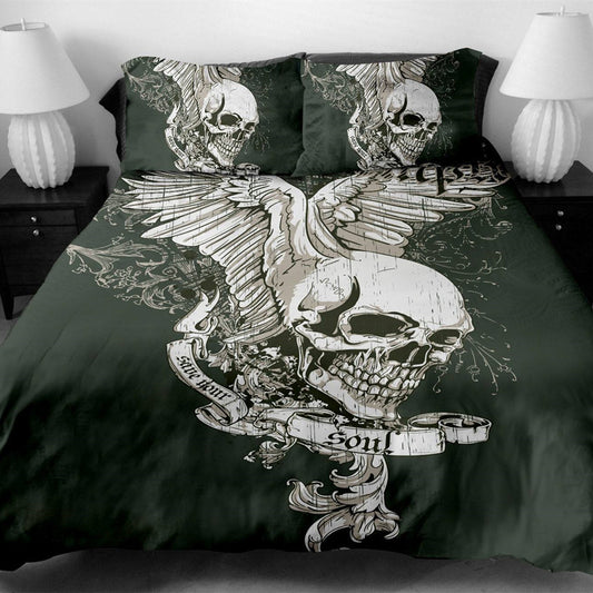 Bedding Set skull Print Duvet Cover set with pillowcase