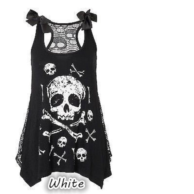 New summer style skull and head digital print leisure suspender vest with a top top vest S-5XL