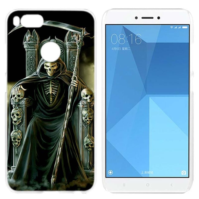 Grim Reaper Skull Skeleton Clear Cover Case Coque