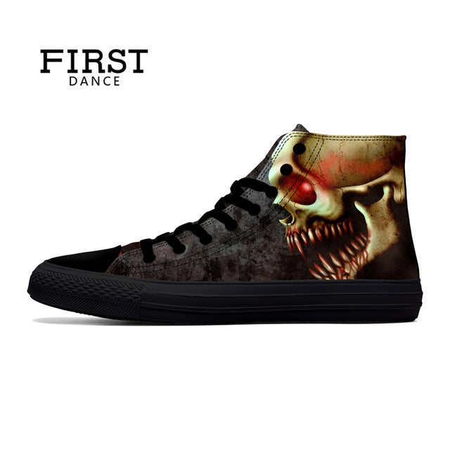 Classic Canvas Men Casual Shoes Fashion High Top Shoes Men Printed Canvas Sneakers