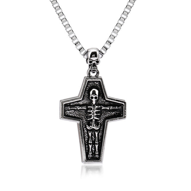 Super Fashion Punk Rock And Roll Wind Personalized Skull Pendant Necklaces