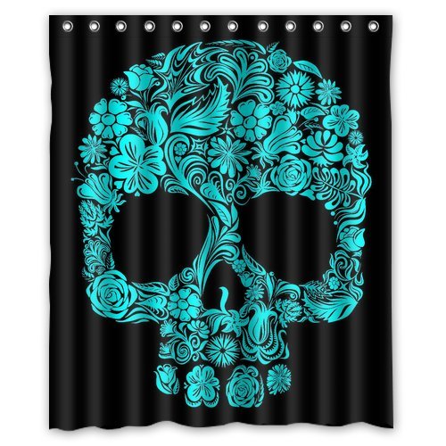 Polyester Shower Curtain Bathroom Waterproof Bathroom Fabric Designed Black