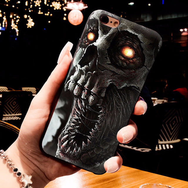 Grim Reaper Skull Skeleton Luxury Hybrid phone case for iPhone