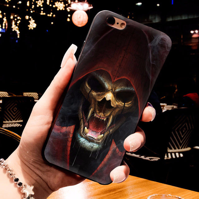 Grim Reaper Skull Skeleton Luxury Hybrid phone case for iPhone