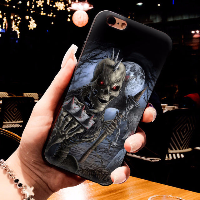 Grim Reaper Skull Skeleton Luxury Hybrid phone case for iPhone