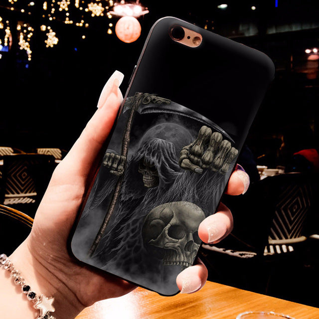 Grim Reaper Skull Skeleton Luxury Hybrid phone case for iPhone