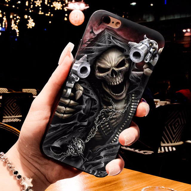 Grim Reaper Skull Skeleton Luxury Hybrid phone case for iPhone