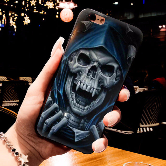 Grim Reaper Skull Skeleton Luxury Hybrid phone case for iPhone