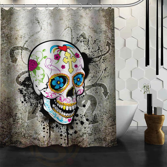 Hot selling skull Custom Shower Curtain Bath Curtain Waterproof