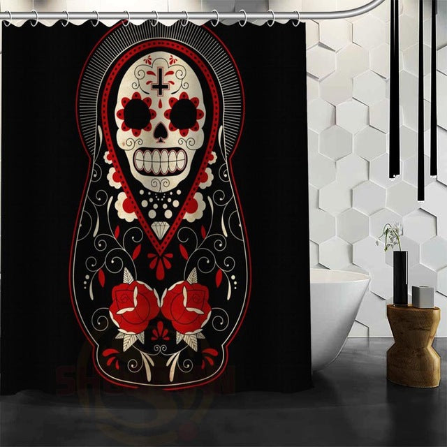 Hot selling skull Custom Shower Curtain Bath Curtain Waterproof