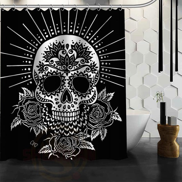 Hot selling skull Custom Shower Curtain Bath Curtain Waterproof