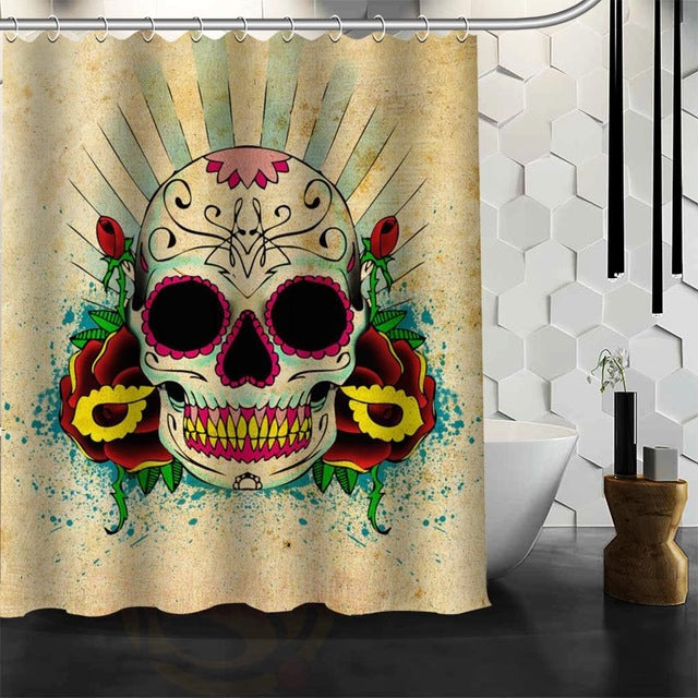 Hot selling skull Custom Shower Curtain Bath Curtain Waterproof