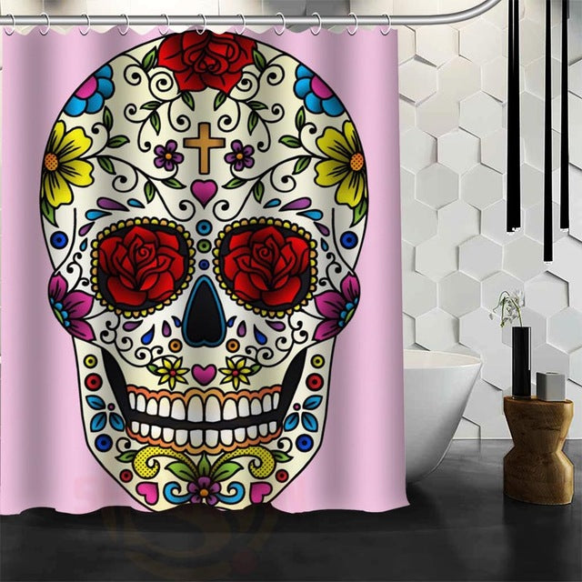 Hot selling skull Custom Shower Curtain Bath Curtain Waterproof