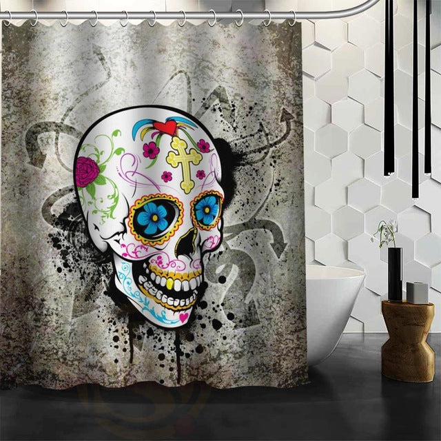 Hot selling skull Custom Shower Curtain Bath Curtain Waterproof