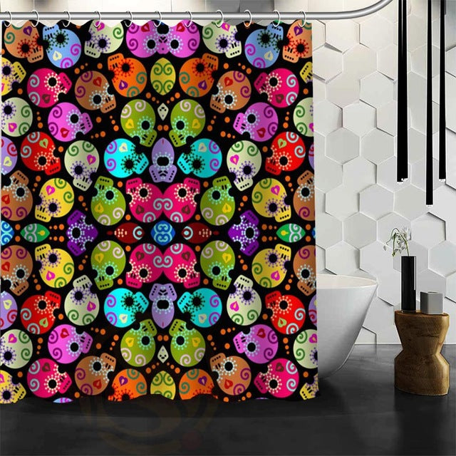 Hot selling skull Custom Shower Curtain Bath Curtain Waterproof