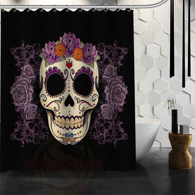 Hot selling skull Custom Shower Curtain Bath Curtain Waterproof