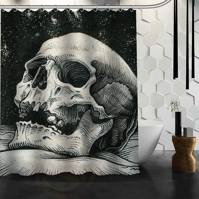 Hot selling skull Custom Shower Curtain Bath Curtain Waterproof