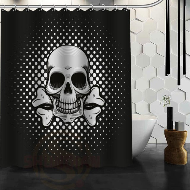 Hot selling skull Custom Shower Curtain Bath Curtain Waterproof