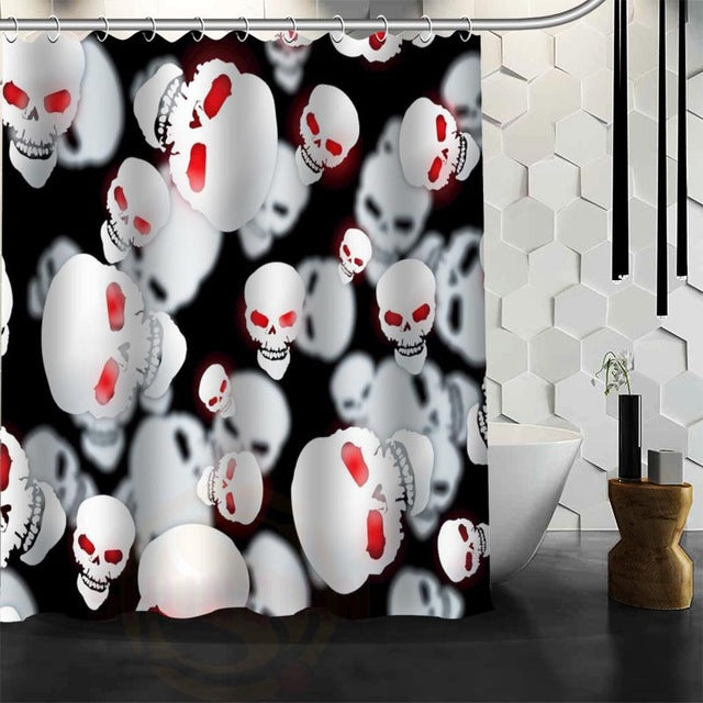Hot selling skull Custom Shower Curtain Bath Curtain Waterproof