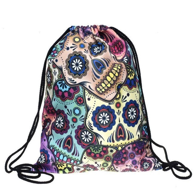 3D Digital Printing Skull Bones Storage Bags