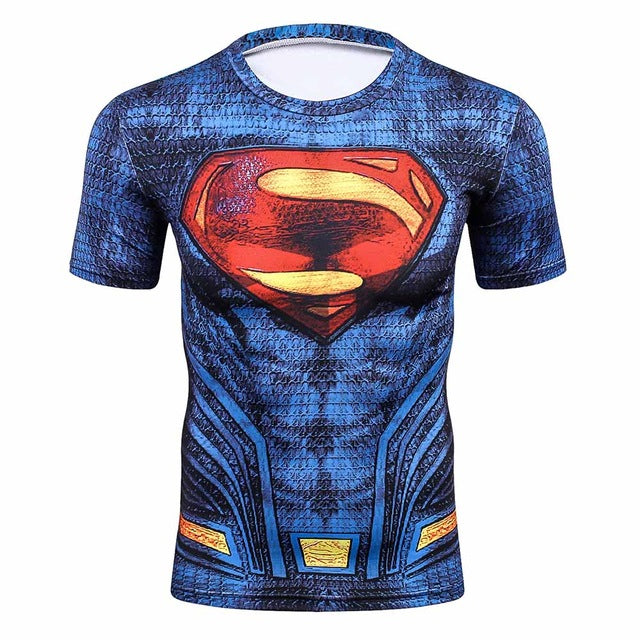 Fitness MMA Compression Shirt Men Anime Bodybuilding Short Cool skull 3D Printed