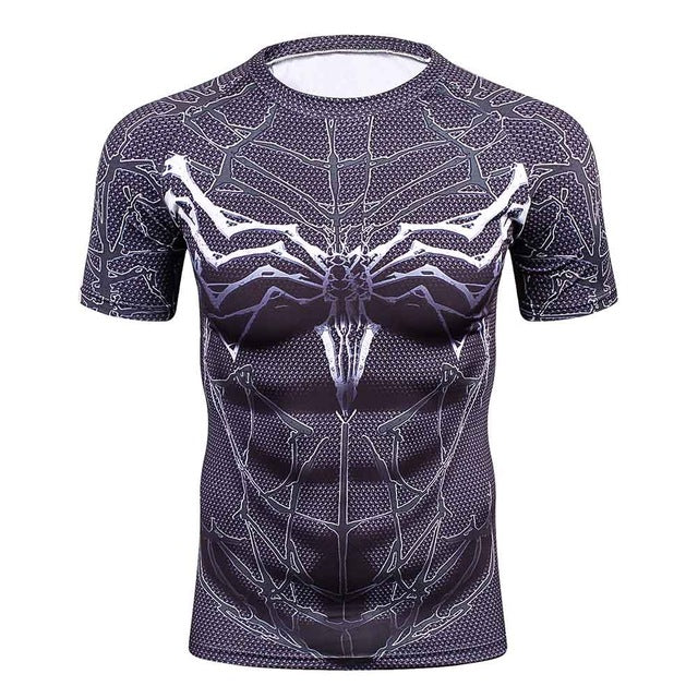 Fitness MMA Compression Shirt Men Anime Bodybuilding Short Cool skull 3D Printed