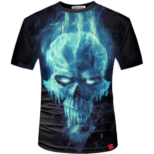 3D t shirt Street Fashion models love fashion skull soul chariot Rock T-shirt Men Clothes