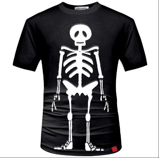 3D t shirt Street Fashion models love fashion skull soul chariot Rock T-shirt Men Clothes