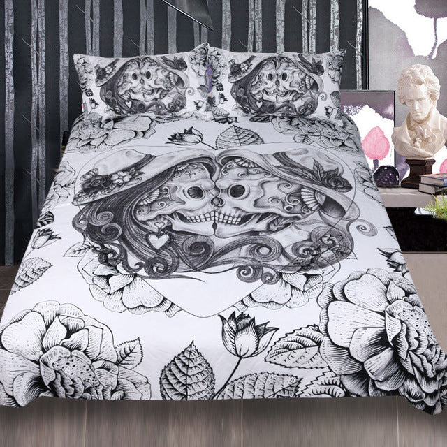 BeddingOutlet Skull Bedding Set King Top Rated Boys Duvet Cover 3 Pieces...