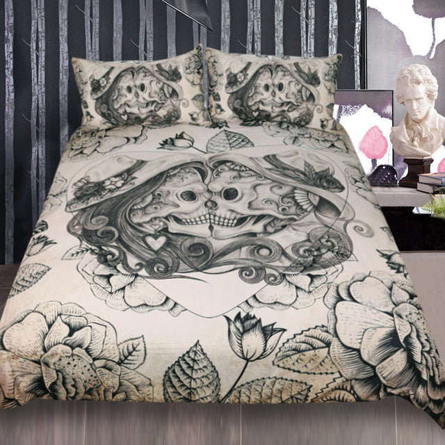 BeddingOutlet Skull Bedding Set King Top Rated Boys Duvet Cover 3 Pieces...