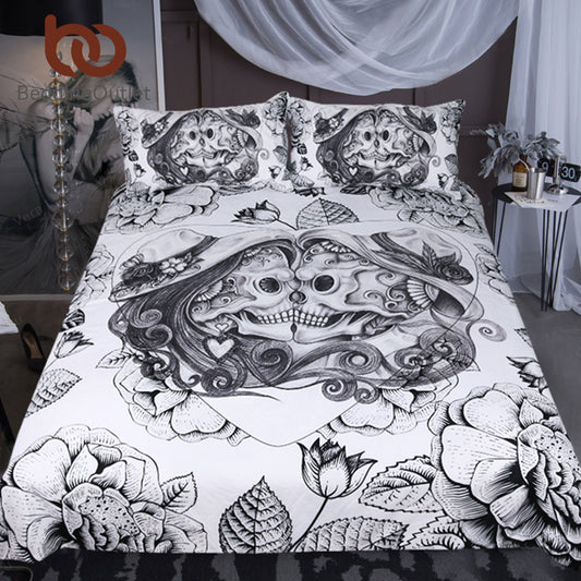 BeddingOutlet Skull Bedding Set King Top Rated Boys Duvet Cover 3 Pieces...